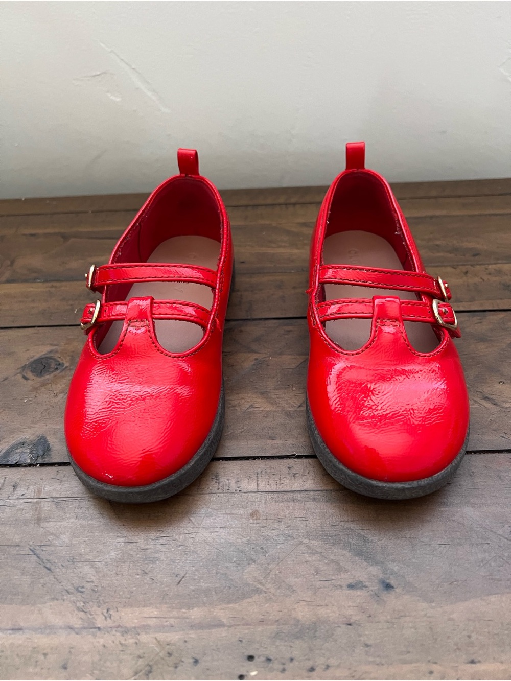 Girls' Old Navy Red Double-Strap Mary Jane Dress Shoes - Picture 2 of 5